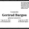 Lukasiewicz Gertrud 1916-1997 Todesanzeige